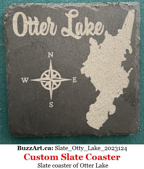 Slate coaster of Otter Lake